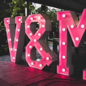 V & M XXL Leuchtbuchstabe V