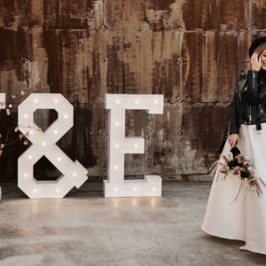 V & E XXL Leuchtbuchstabe E